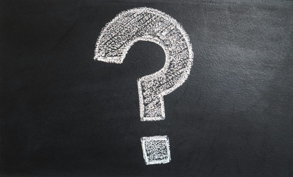 Question mark written in chalk