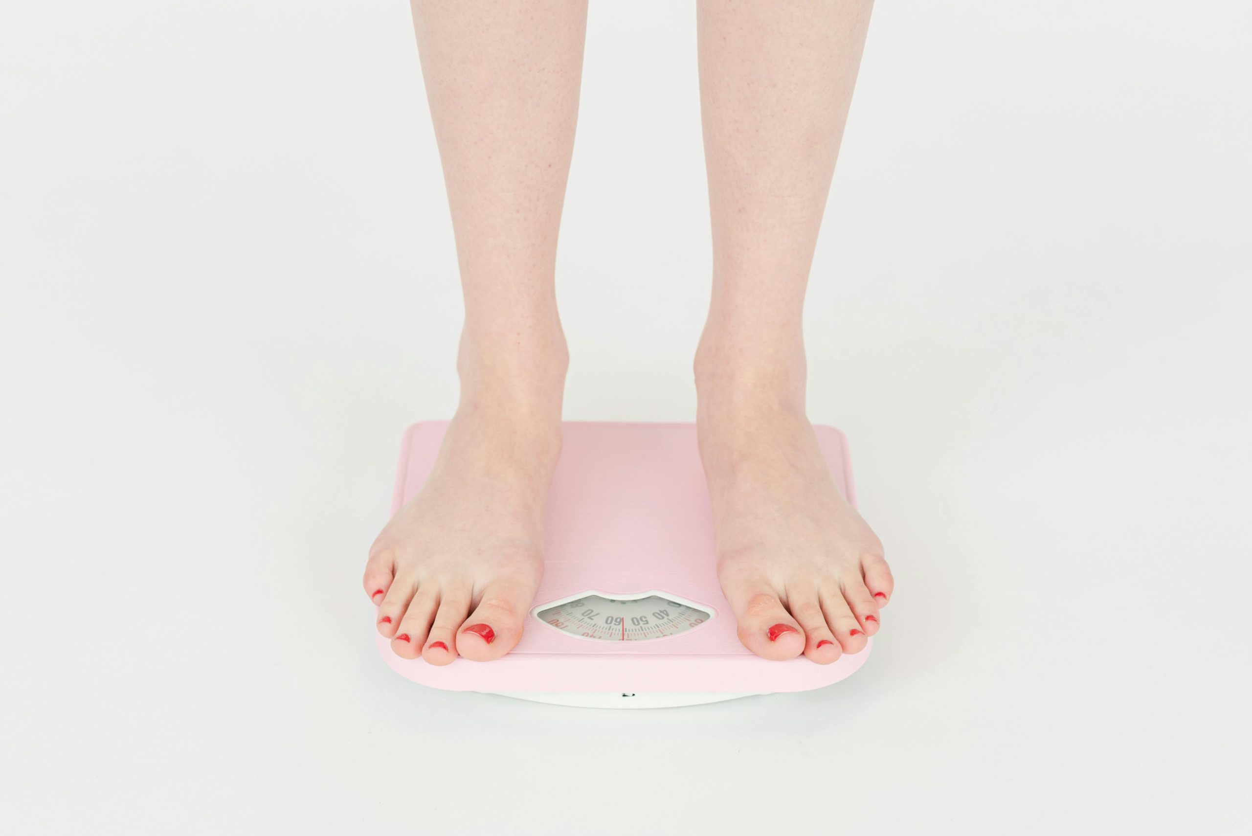 Person standing on a scale