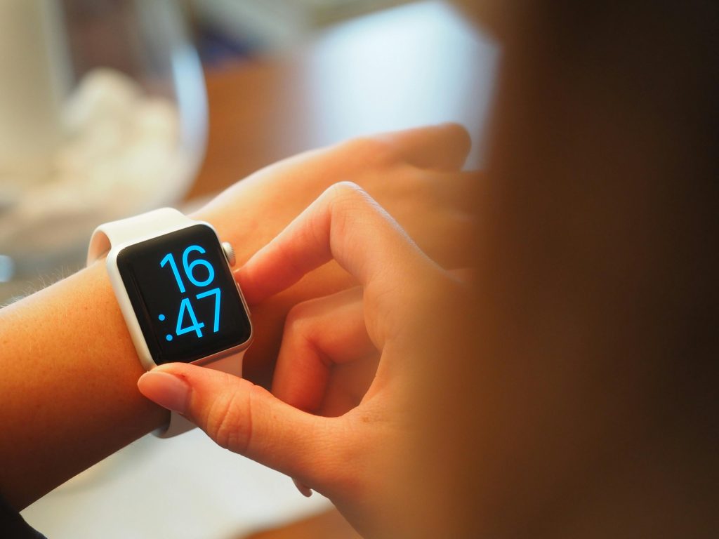 Person checking their watch